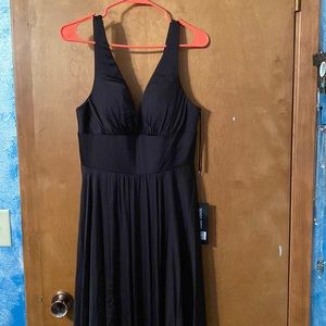Black bridesmaid dress! Never worn. Size 10, long, floor length.